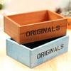 Wooden Succulents Planter Box Desktop Storage Box Retro Rustic Plant Container