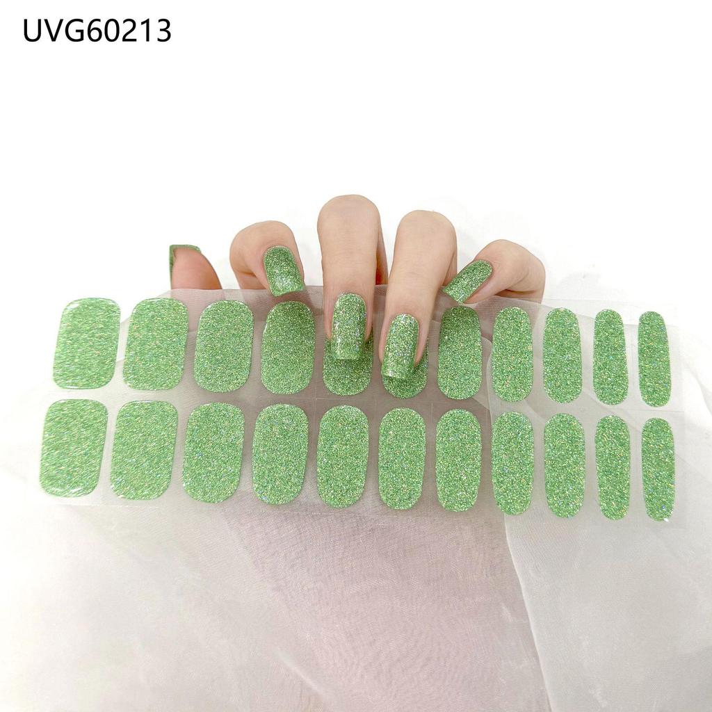 Transparent Nude UV Gel Nail Art Stickers: Semi-Cured, Semi-Baked Manicure Sheets