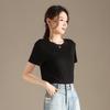 RAIN.CUN Women's Round Neck Short Sleeve T-shirt