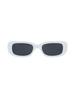 2Pcs Fashion Small Square Frame Sunglasses Combination Black White Set Retro Style Cute Ladies Daily Holiday Decoration Glasses