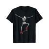 Skateboard Skelett Grafik T-Shirt Herren Damen Baumwolle Atmungsaktiv Streetwear Lässig Tägliches T-Shirt