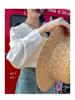 Petite Chic French Lace-up Collar Shirt for Women – White Blouse for Spring/Autumn