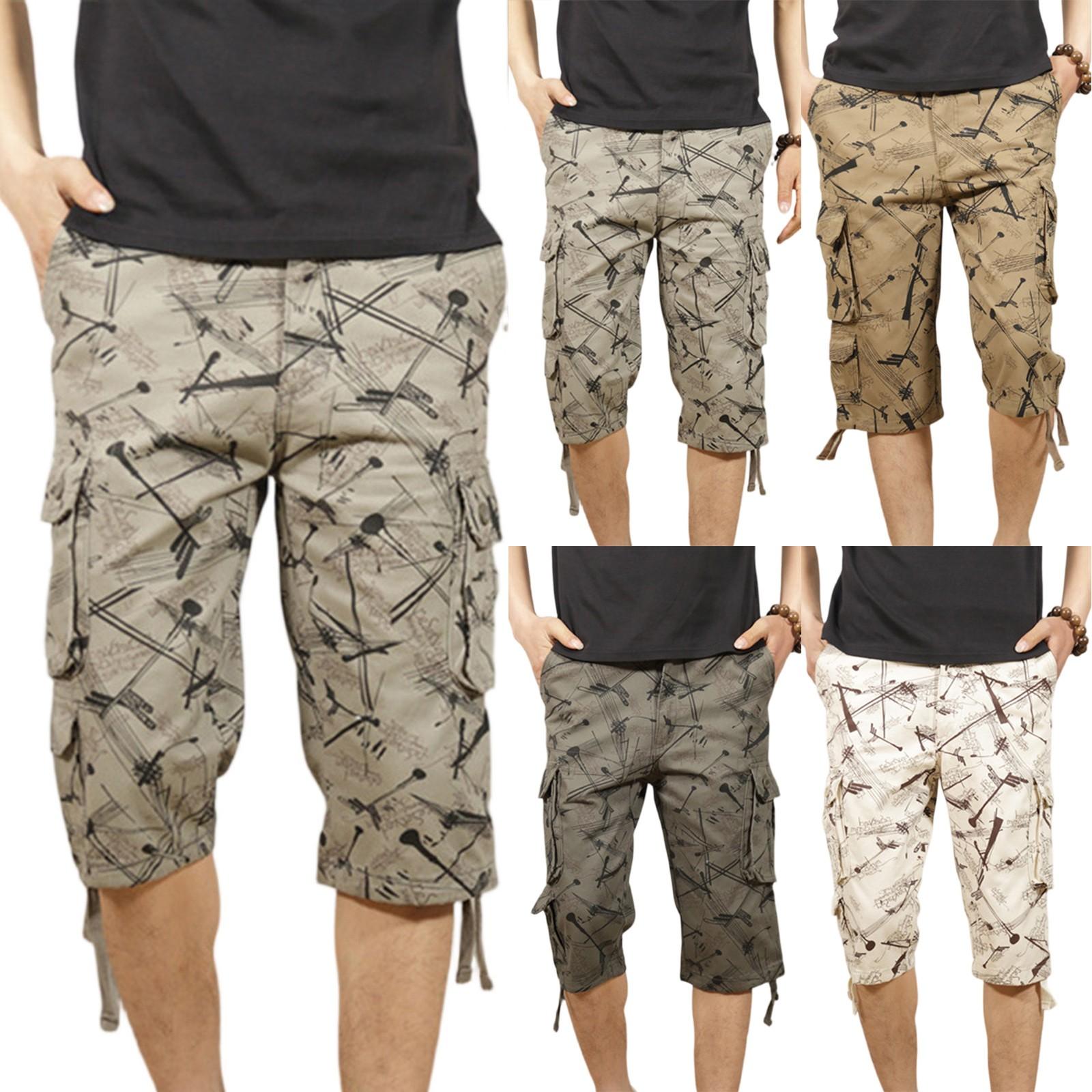 

Men s Sports Pocket Workwear Casual Loose Shorts Casual Jogging Shorts 42 хакі