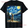 Artistic MeerkaT T Shirt Van Gogh Style Starry Night Vintage Washed Versatile Slightly Designer Clothes Stylish Homme