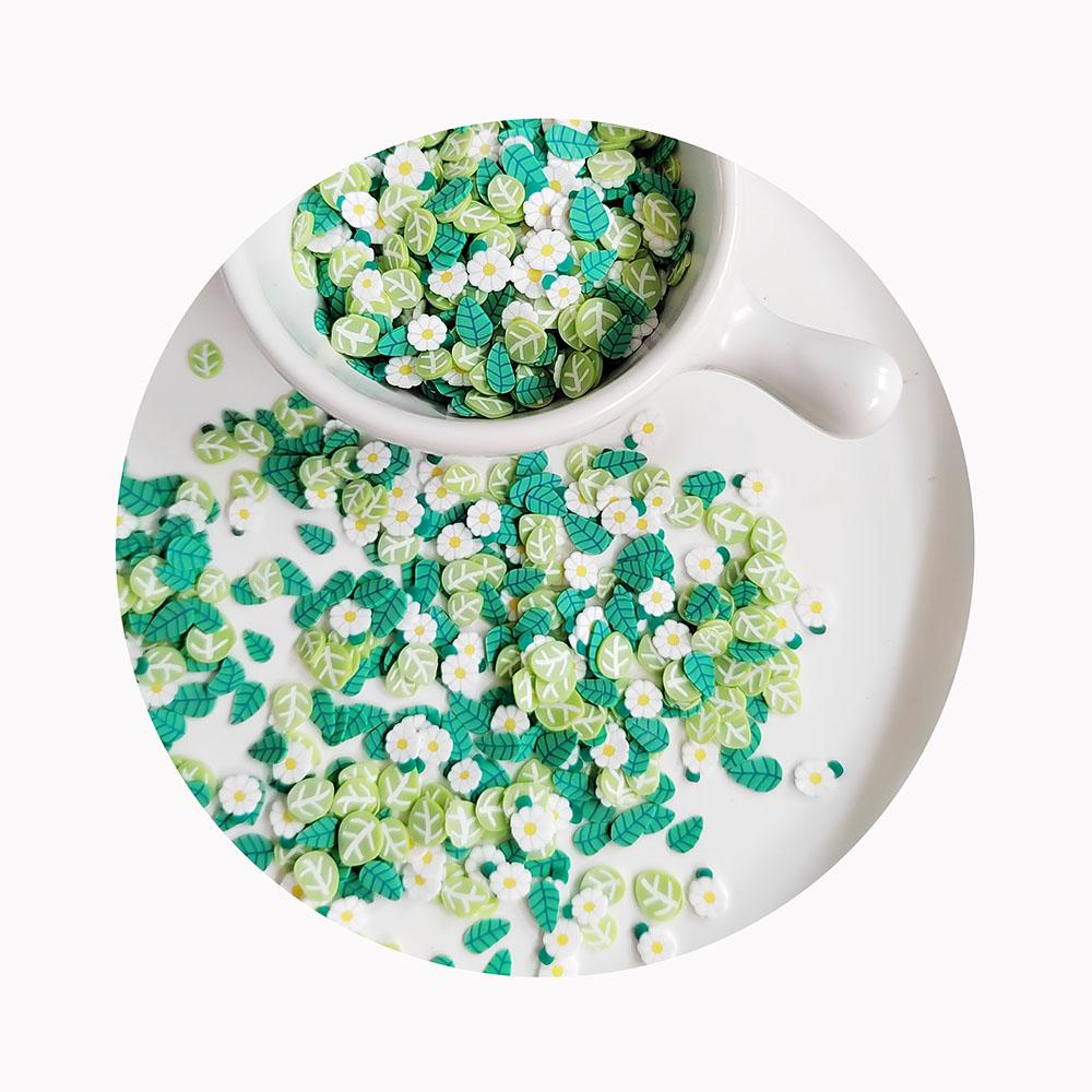 Mix Spring Flowers Leaves Clay Polymer Slices Sprinkles for Slime Decoration Crafts
