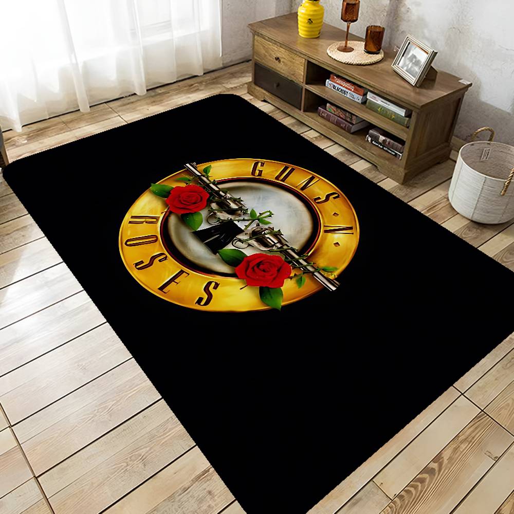 Rock G-Guns N-N R-Rose Band Room Mats Anti-slip Absorb Water Long Strip Cushion Bedroon Mat Household Carpets