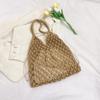 Yogodlns Borsa tessuta estiva per borse da donna Borsa a tracolla Boho da spiaggia lavorata a mano Borsa tote grande Borsa per la spesa scavata