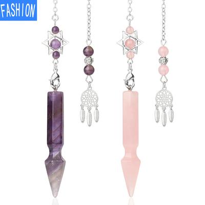 Fashion Natural Crystal Jewelry Smart Pendulum Universal Conical Pendant for Men and Women