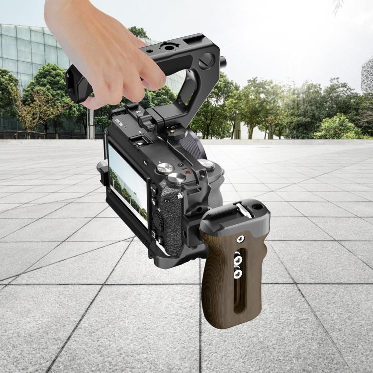 Für Sony A6700 PULUZ Metall-Kamerakäfig Stabilisator Rig (Schwarz)