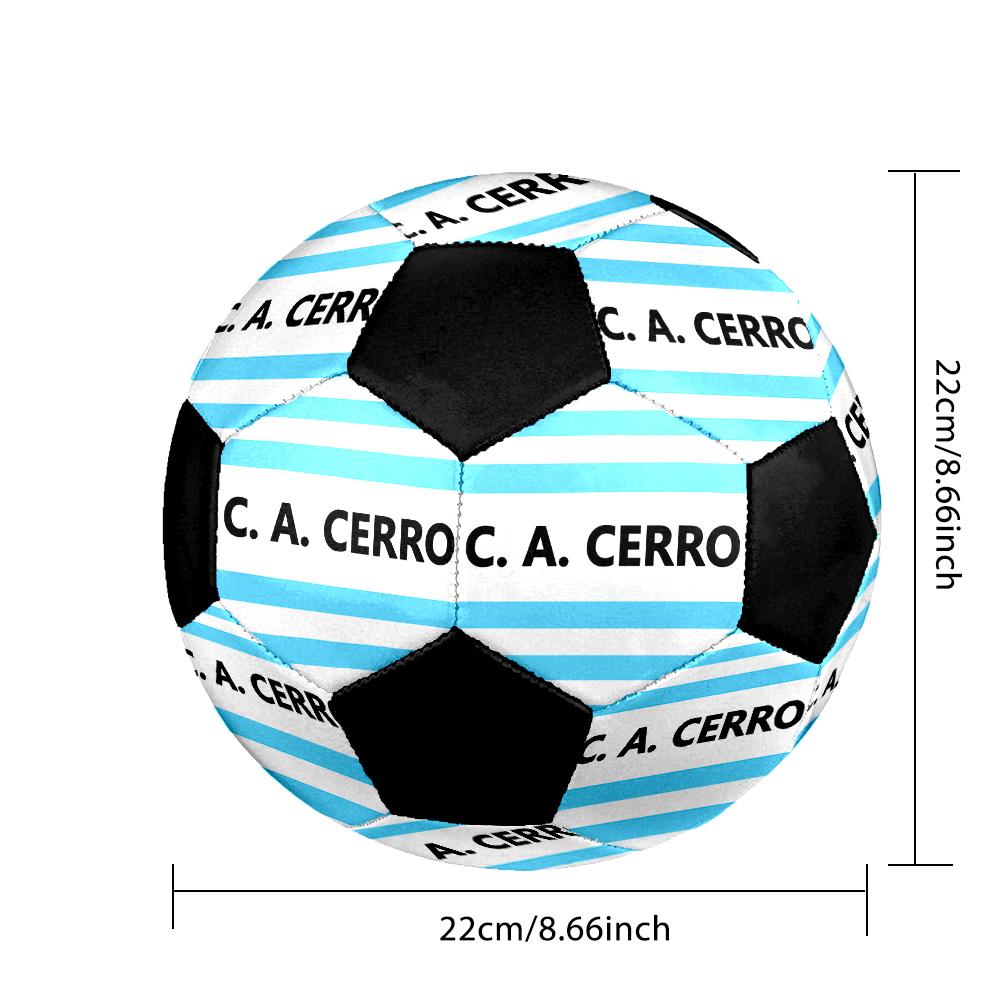 SIZE 5 Cerro Porteño Soccer Ball Colorful All Ages Machine Stitched PVC Competition Ready Durable High-Bounce