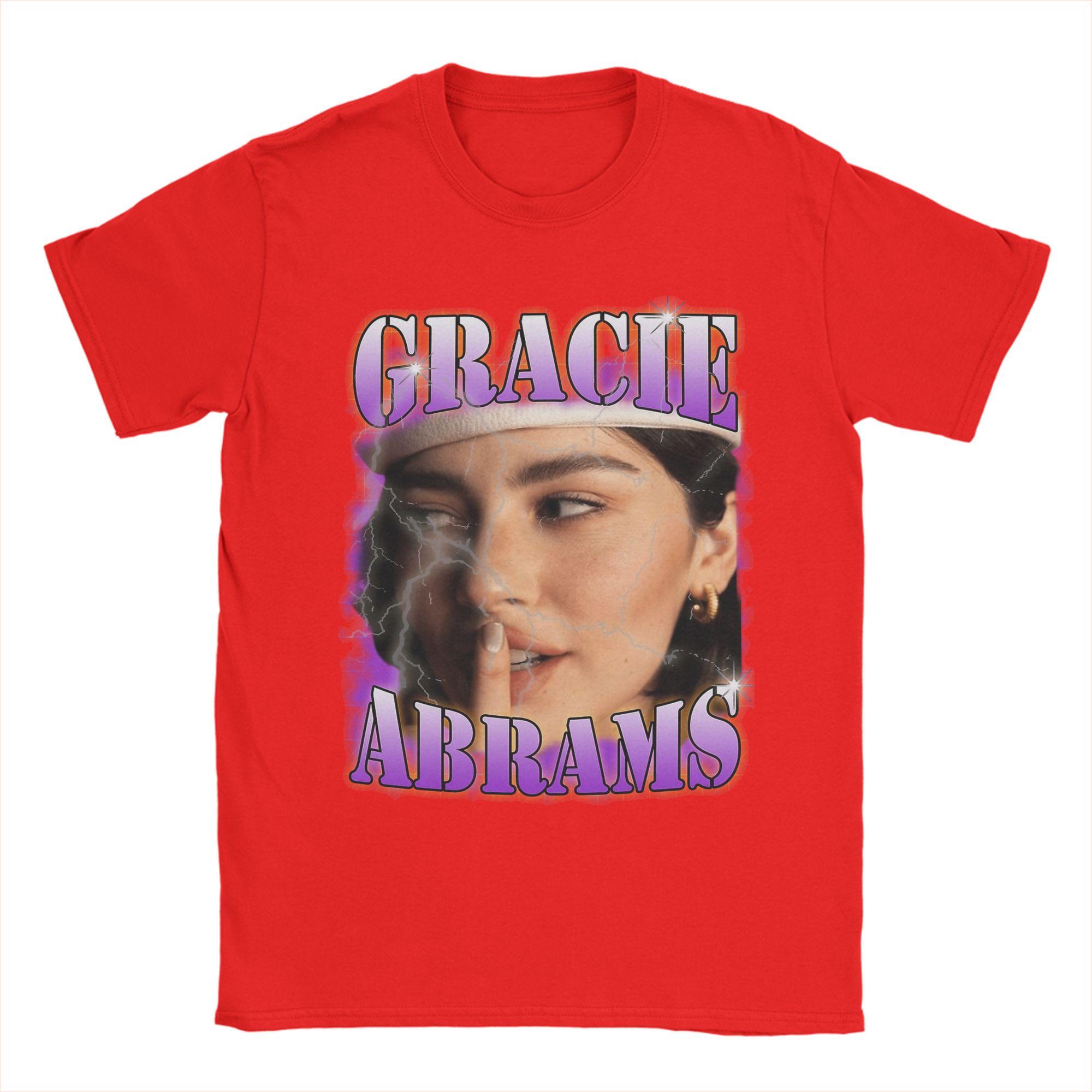 

Music Singer In 80s Gracie Abrams T Shirt for Unisex Cotton Leisure TShirts Round Collar Tee Shirt Short Sleeve Tops Gift Idea S