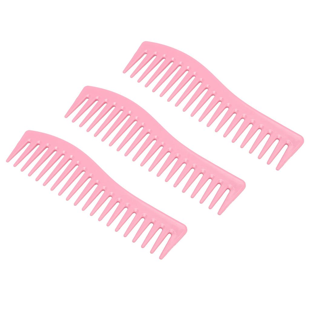 10-teiliger Kamm mit breiten Zähnen für langes Haar, zum Entwirren, Styling, Friseurwerkzeug, Macaron-Farbe