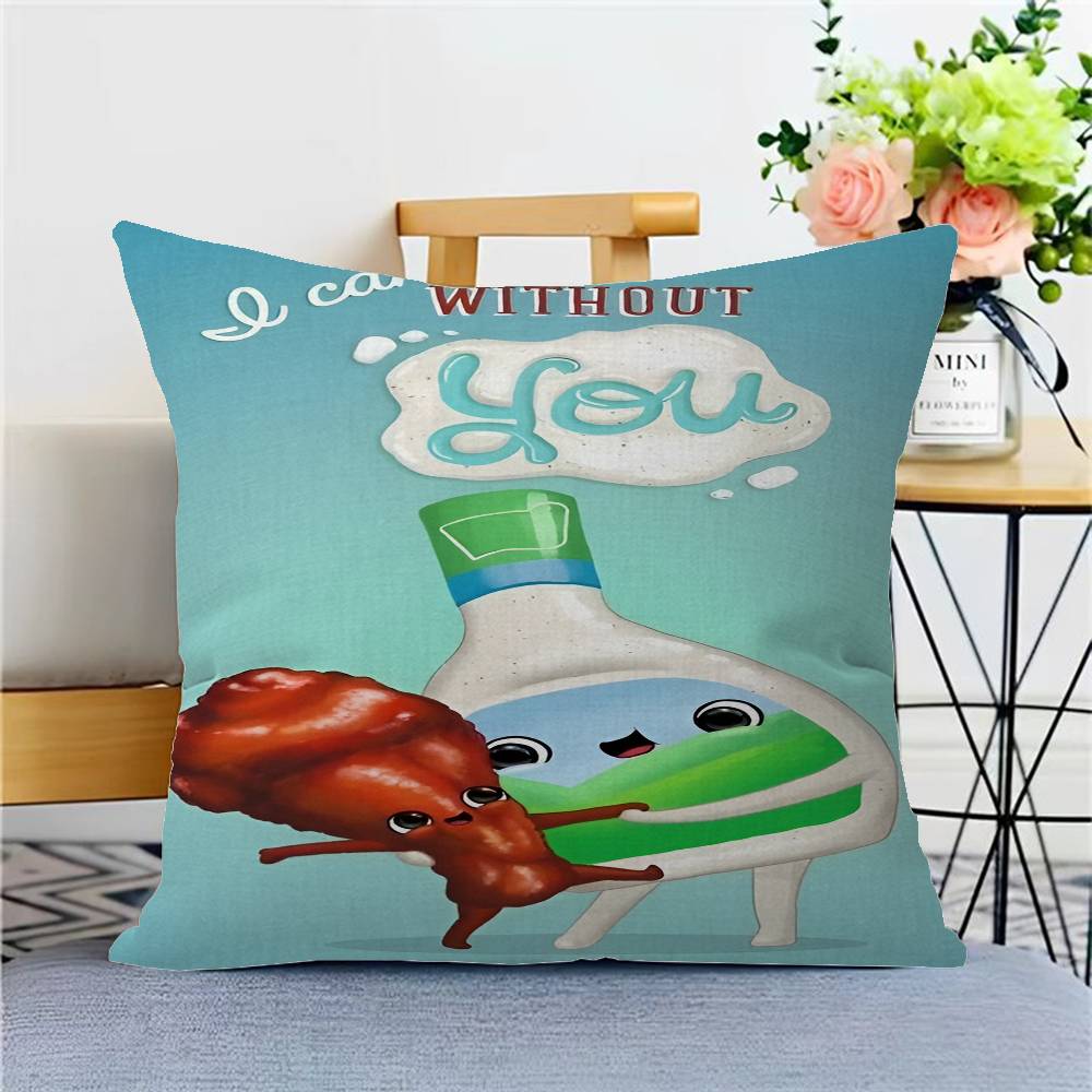Cartoon Funny Food Pillow Gift Home Office Decoration Pillow Bedroom Sofa Car Cushion CoverPillow Case