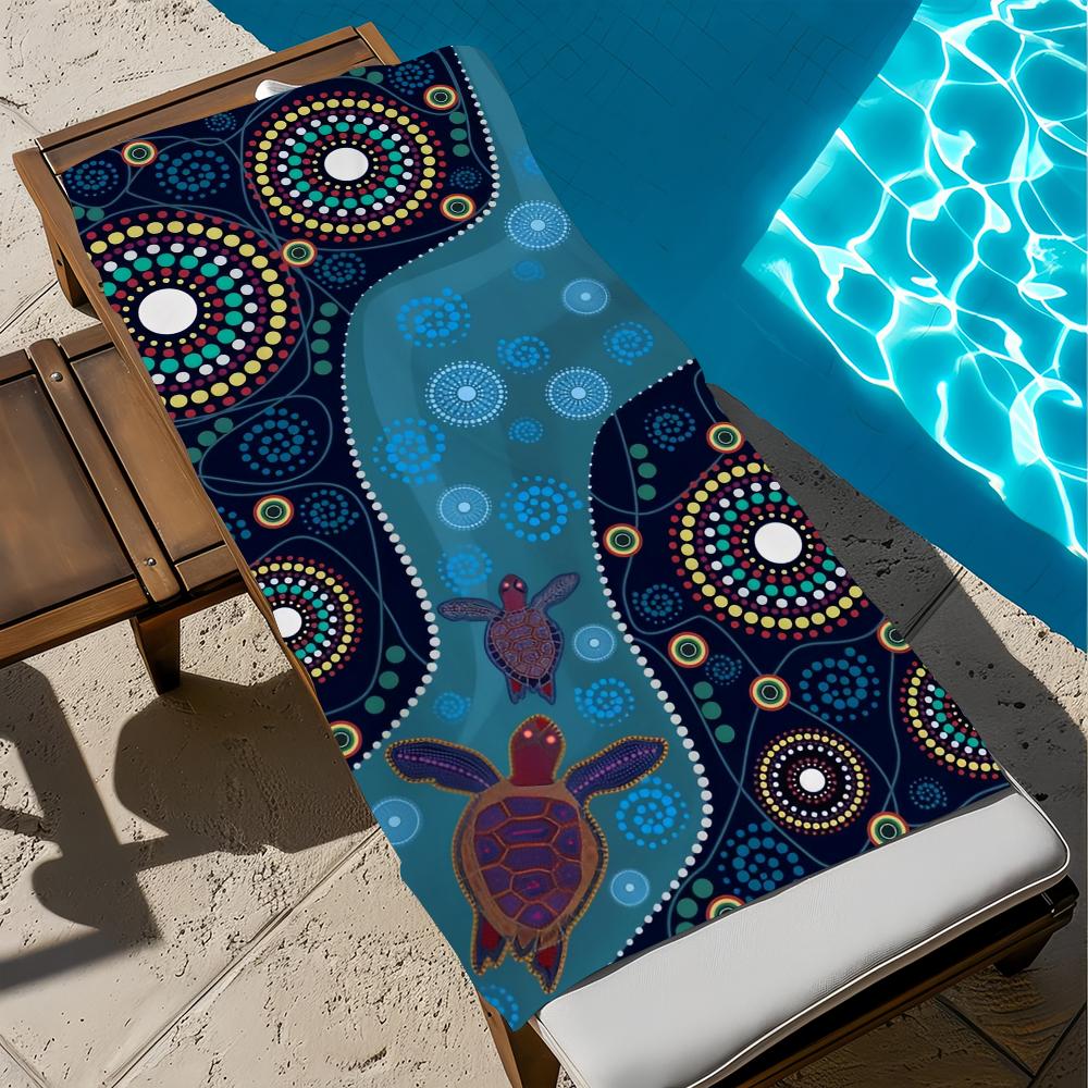 Art A-Australian A-Aboriginal Towel Large Quick-Drying Microfiber soft Beach Towel for Travel Fitness Sauna Bathing Camping