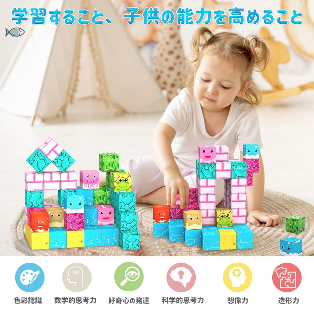 HIWO Magnetic Journey to Sea Large Magnetic Building Magnetic Magnetic Magnetic 6 Years Birthday Educational Elementary School Kindergarten Graduation