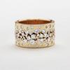 Luxury Wide Band Ring For Women With Artificial Zirconia Starry Skies Design High-End Heavy Work Jewelry
