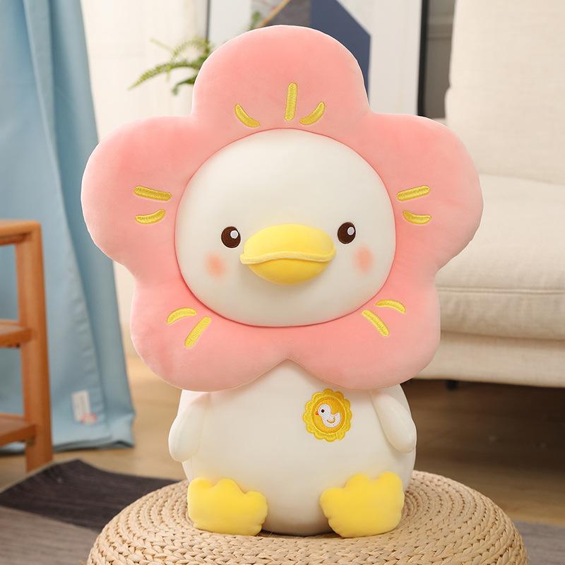 Sunflower Duck Doll Plush Toy Flower Duck Duck Doll Children's Pillow Girls Sleeping Ragdoll
