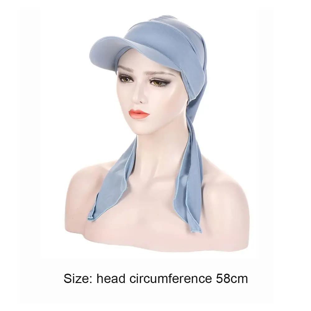 Women Sunscreen Headscarf Muslim Hijab Head Wrap Wrap Caps Turban Hat