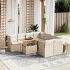 VidaXL Garden Lounge Set with Cushions 9 Pcs, Patio Sofas, Patio Furniture Set, Outdoor Furniture, Beige 3270722