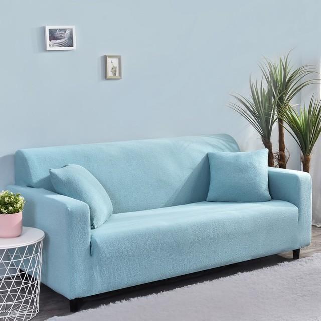 Wodoodporny pokrowiec na sofę Elastyczny jednolity kolor Pokrowiec na sofę do salonu Pokrowiec na narożną sofę w kształcie litery L Pokrowiec na fotel