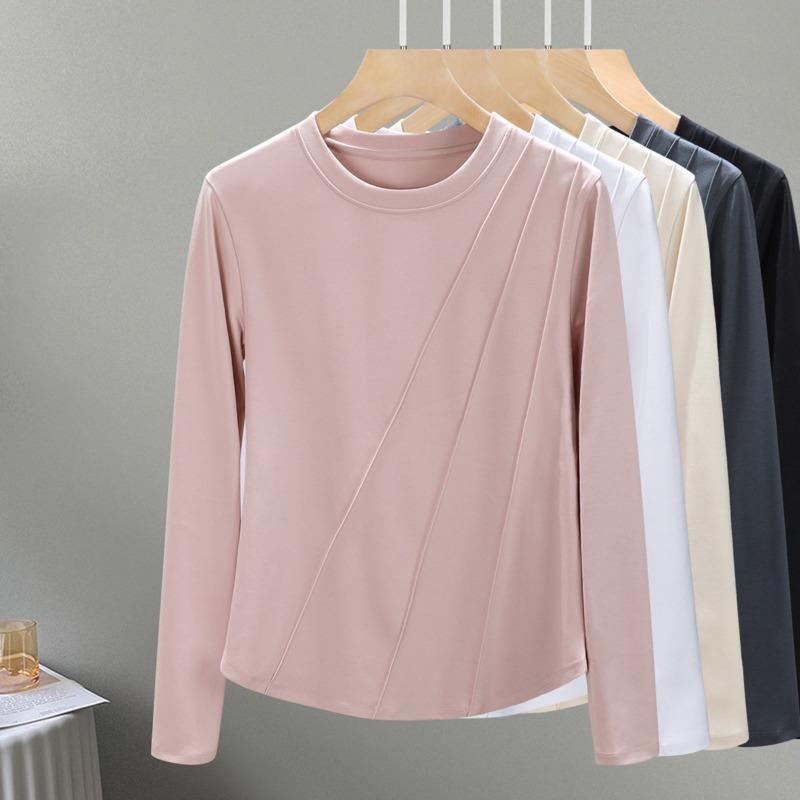 Khmer Long-sleeved Women's Autumn Thin Mercerized Cotton Trendy Summer and Autumn Top Design Sense Inner Bottoming Shirt