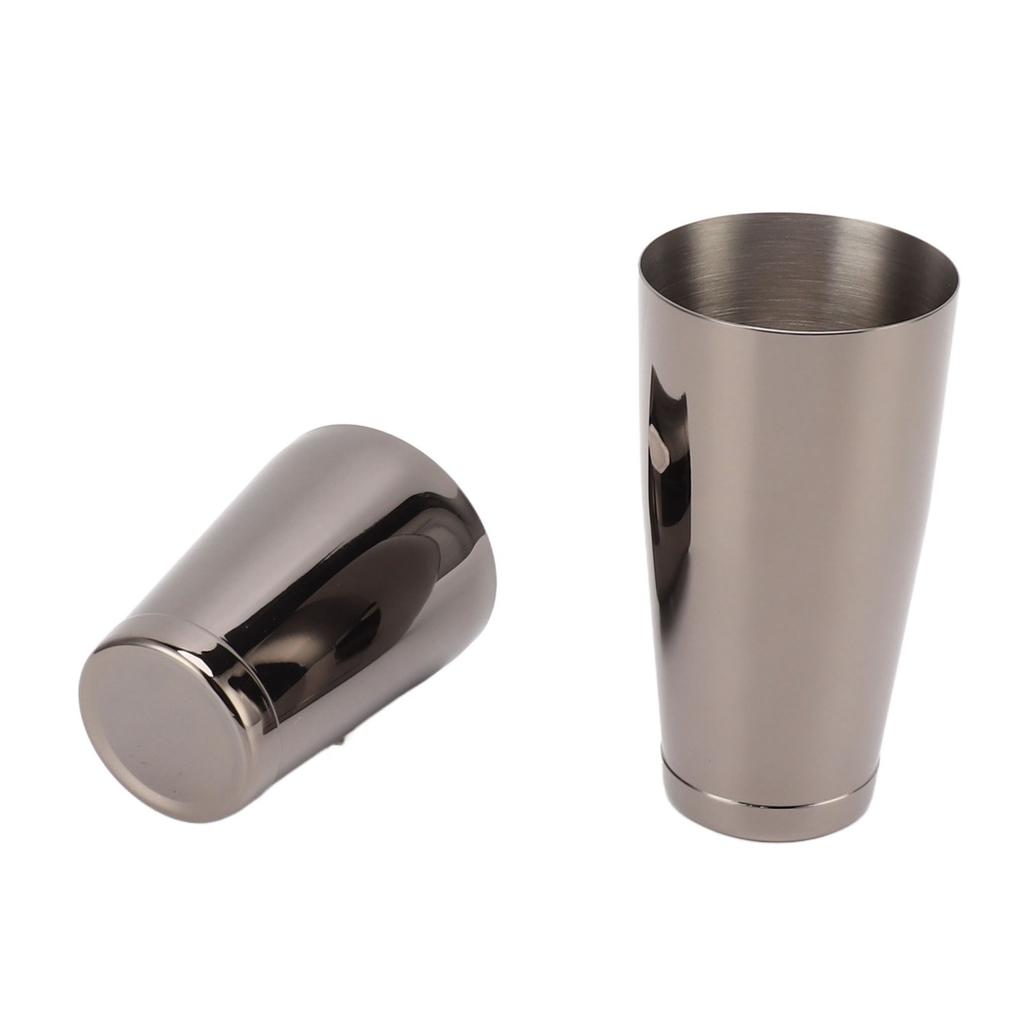 304 Stainless Steel Cocktail Shaker 2 Section Bartending Mixer Bar Wine Cup Shaker Black Plated