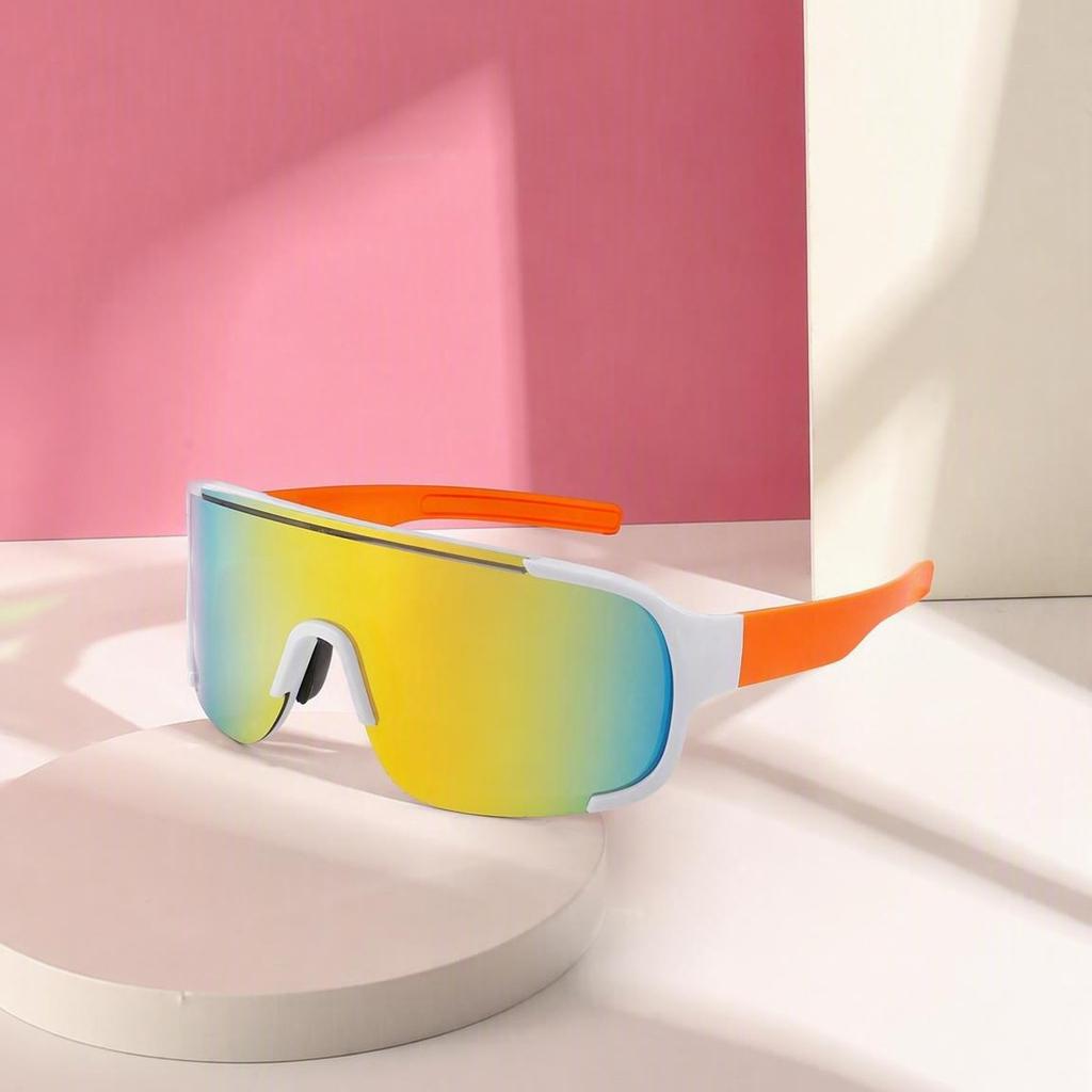 New fashion one-piece large frame sunglasses ins personalized outdoor sports cycling sunscreen windproof eye protection sunglasses