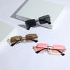 3pcs Men's Luxurious Frameless Rectangle Sunglasses Classic Fashion Eyewear For Daily Life And Outdoor Travel Beach