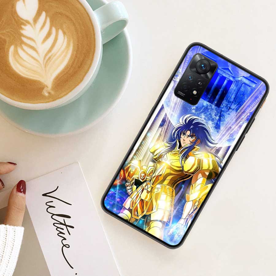 Saint Seiya Knights Of The Zodiac Case Phone For Redmi 13 14C 12 12C Note 14S 14 Pro Plus 10 10A 10C 9 9A 9C 9T 8 8A 7 7A TPU Cl