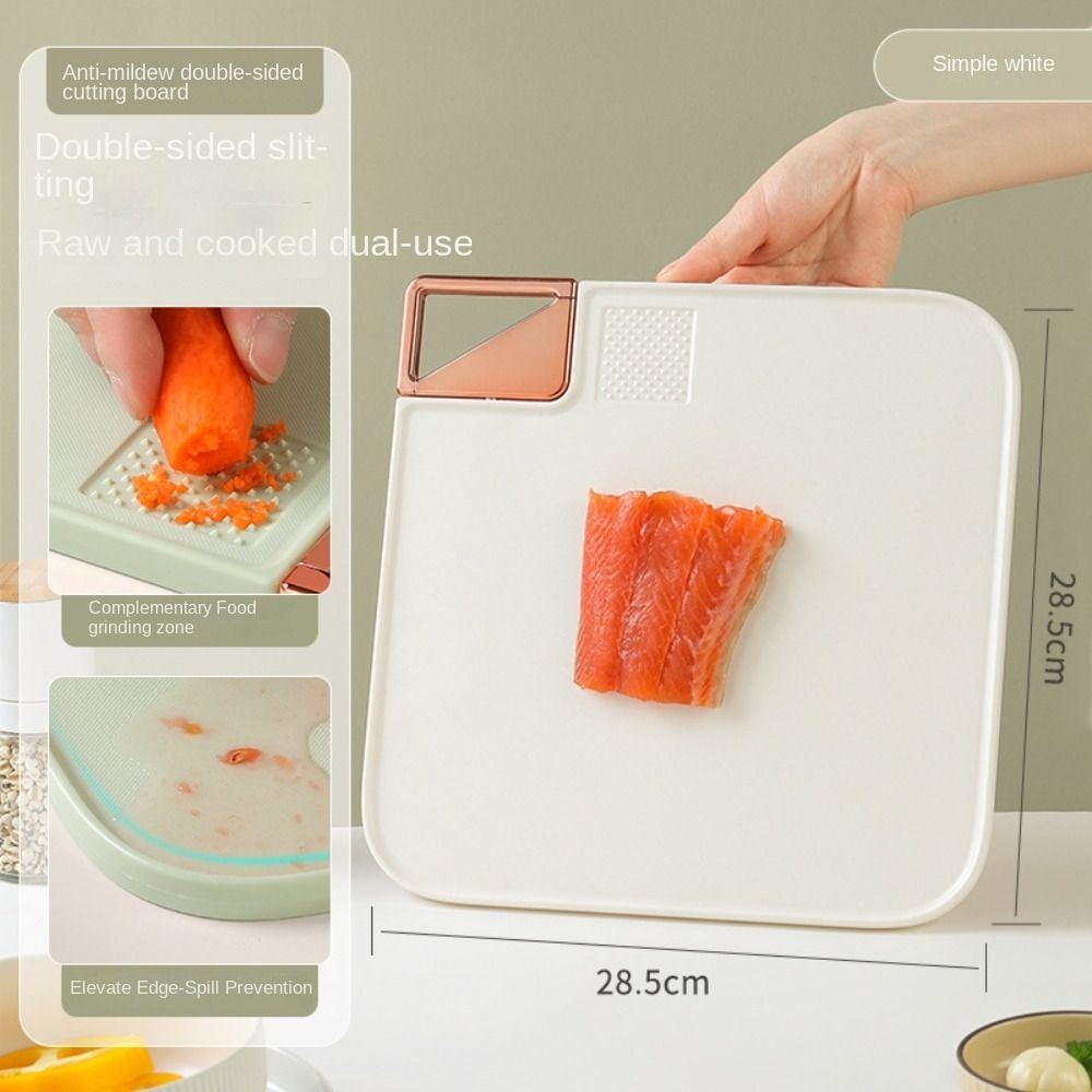 

Двусторонняя пластиковая разделочная доска, устойчивая к плесени, кухонные разделочные доски, новая разделочная доска для фруктов белый