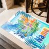 Bluey's Soccer Fun Customizable Name Floor Mat Suitable for Entryway Dormitory Dining Room Decorate room Anti-slip Rug Anime Office Decor