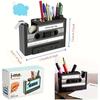 Retro Cassette Distributor with Pen Holder - Retro Office Supplies Storage Box
