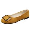 Women Girls Solid Big Size Slip On Flat Shallow Comfort Casual Single Shoes