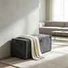 Storage Bench, Bed End, Footrests Made of Linen with Large Seat