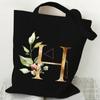 Print Canvas Bag Women's Shoulder Bag Fashion Floral Letter Ladies Hand Bags Alphabet Tote Bag