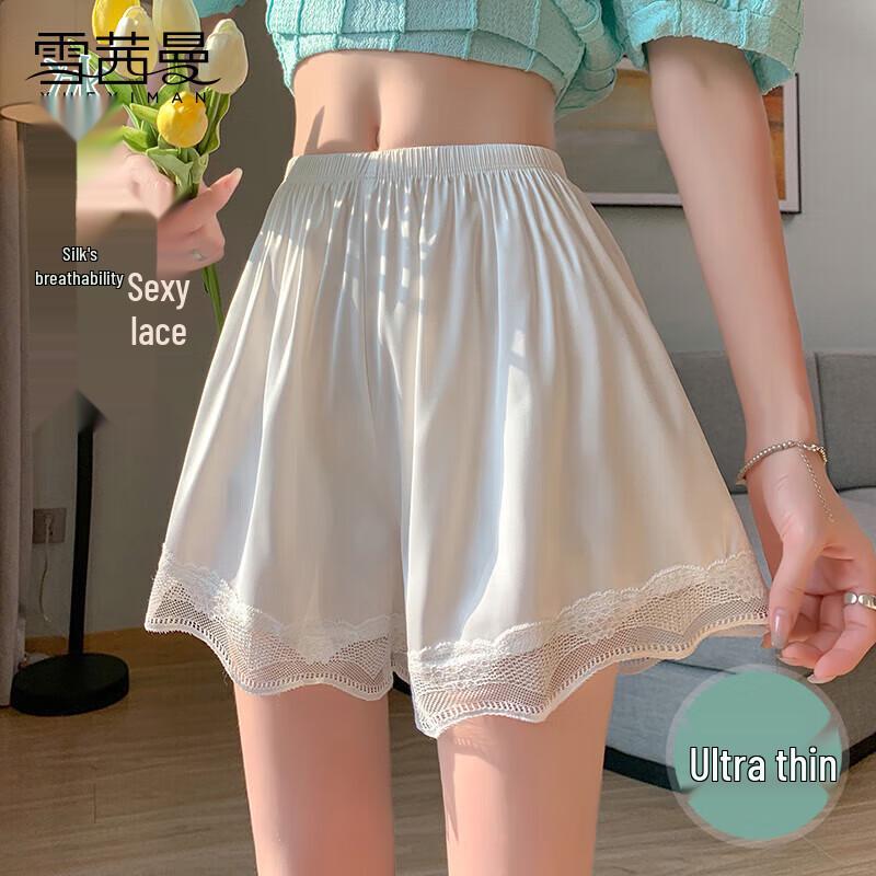 

Женские защитные шорты из ледяного шелка с кружевной отделкой, предотвращающие натирание XL