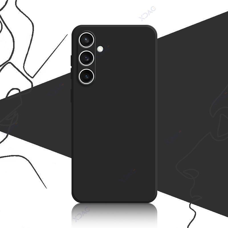 Etui na telefon komórkowy dla Samsung Galaxy S24 FE SamsungS24FE 5G 360 Miękkie Luksusowe Kwadratowe Wodoodporne Pokrowce z Płynnego Silikonu