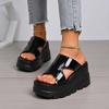 2026 Plus Size Women's Thick-Soled Wedge Fashion Slippers