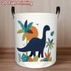 1pc of a Two-Dimensional Flat Printed Storage Basket Designed for Laundry, Featuring a Dinosaur Jungle Theme. Made from Polyester, It Is Ideal for Use