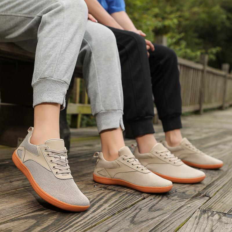Breathable Mesh Cross-training Sneakers Minimalist Outdoor Walking Shoes Wide Toe Sports Shoes Non-slip Jogging Flats