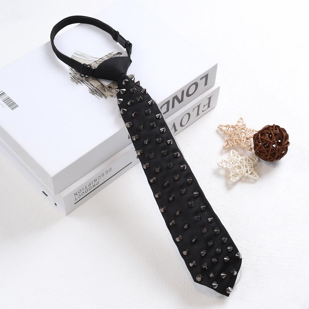 Modern Punk Snapon Necktie With Arrow Design For Casual Daily Wear