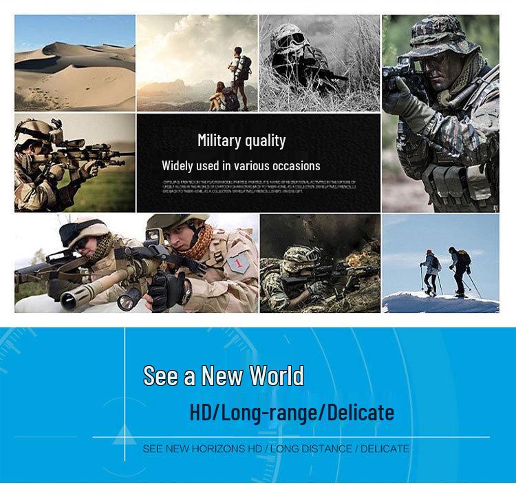 Hochleistungs-10x50-HD-Wasserdichtes-Nachtsichtfernglas mit Kompass und Entfernungsmesser für den Außenbereich