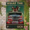 Metal Wall Art Vintage Fire Engine Garage Decor Man Cave Gift