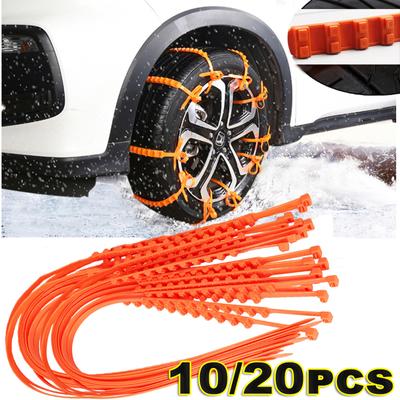 10 Pièces/20 Pièces Chaînes Neige Antidérapantes pour Pneus de Voiture Camion Pneus SUV Chaîne Hiver Urgence Câble de Roue Attache Dent de Chaîne Double Rangée