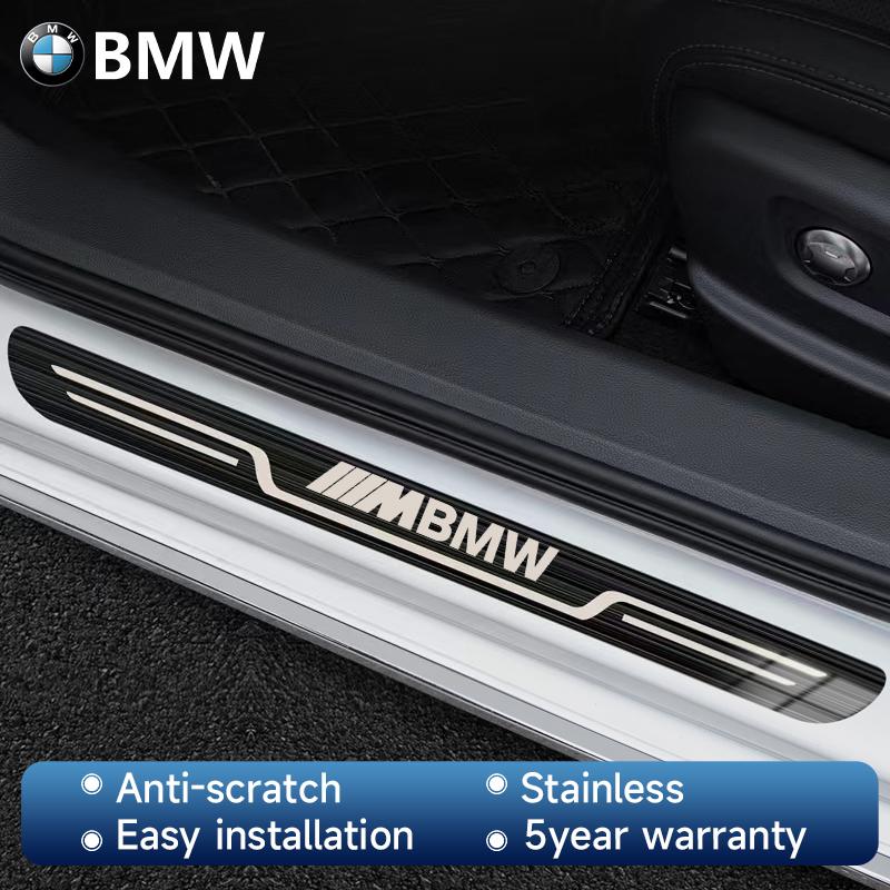 Stainless Steel Car Door Sill Scuff Plate For BMW M M3 M5 X1 X3 X5 X6 E90 E91 E92 E93 M3 E60 Anti-Scratch Seal Tang Protection