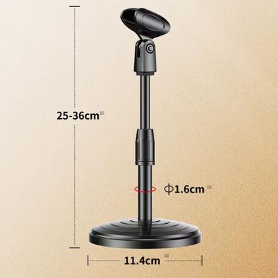 Table Microphone Stand Bracket Adjustable Desk Microfno Support Micro Mount Desktop Mic Holder Accessories for Live Broadcast