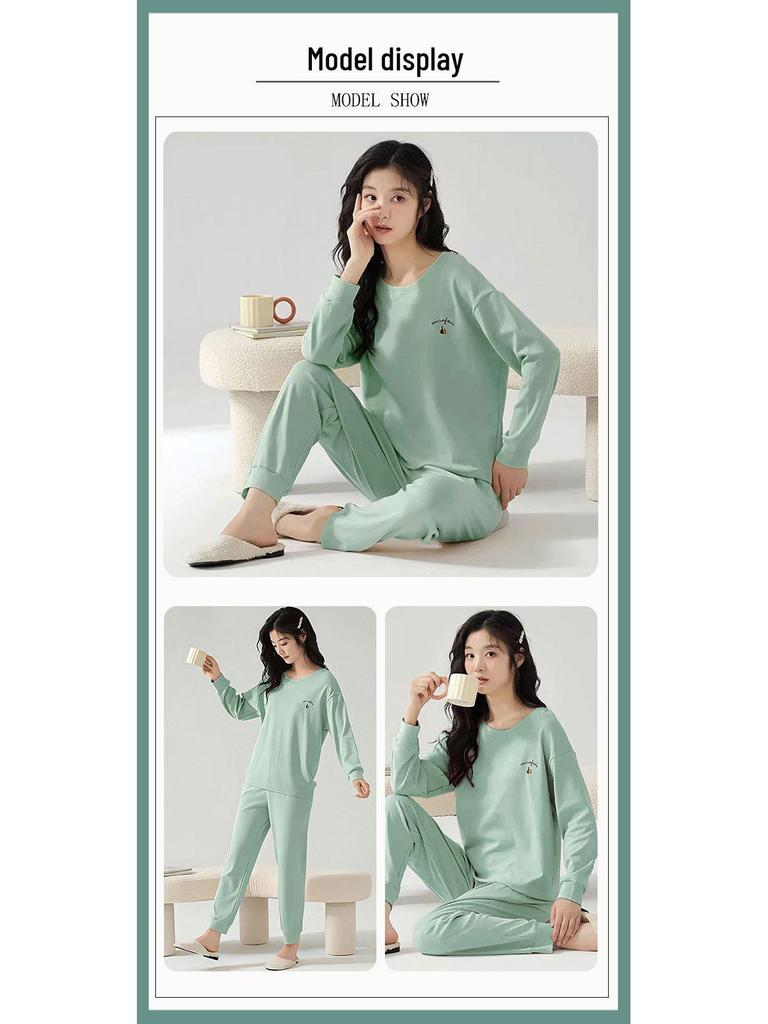 Women's Autumn/Winter Pajama Set: Cute, Girlish Long-Sleeve, Loose, Casual Homewear