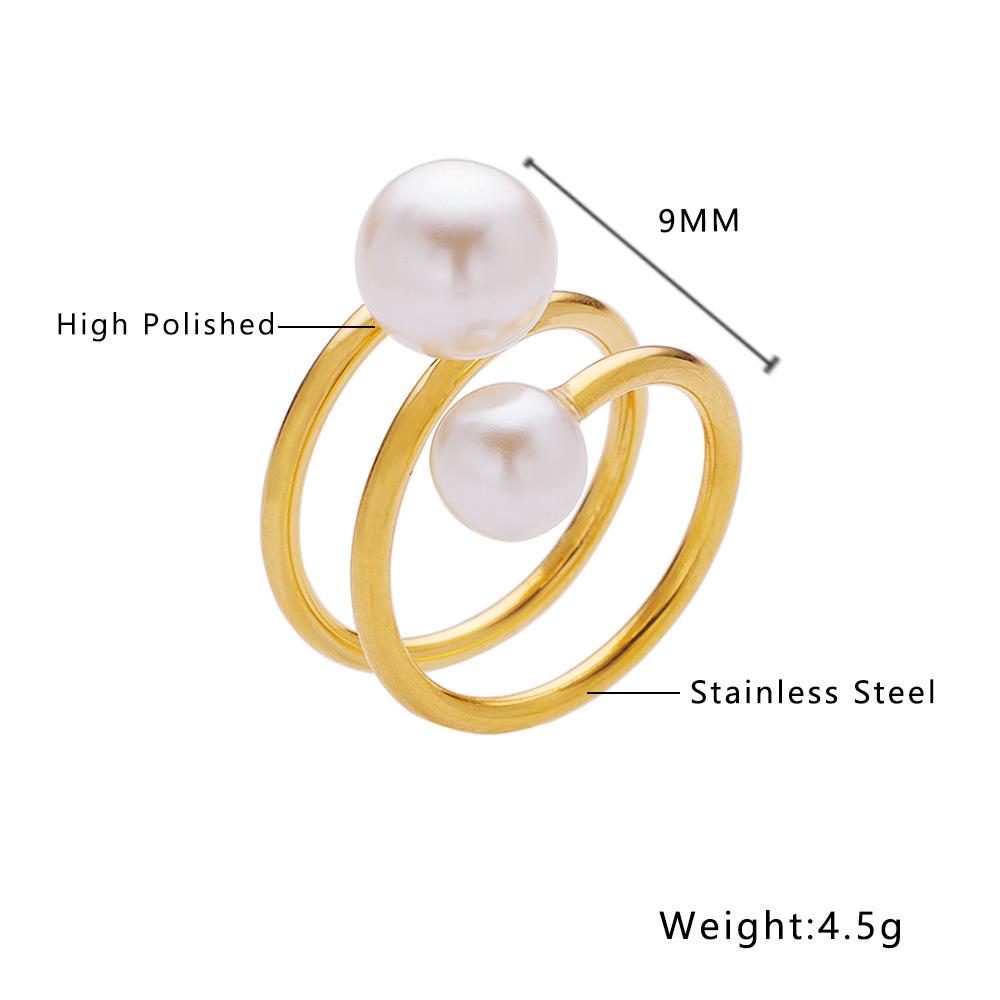 Elegant Vintage Pearl & Zircon Ring for Women - Versatile Niche Design Jewelry