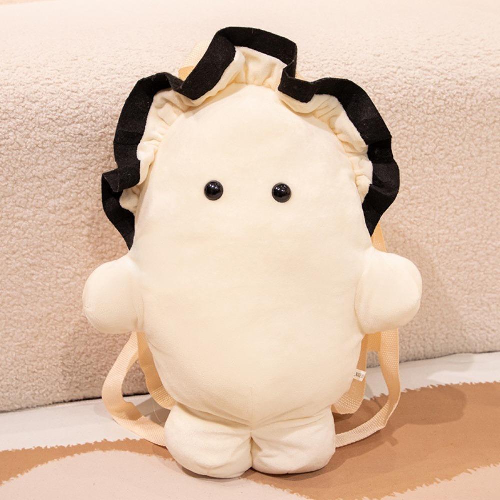 White Oyster Animals Oyster Bag Huggable Doll Oyster Shoulder Bag Plush Oyster Backpack  Students
