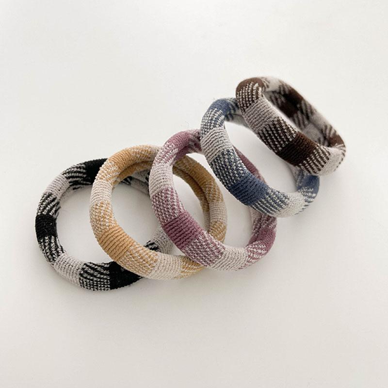 5Pcs/Set Basic Seamless Hair Tie Elastic Hair Band High Elasticity Rubber Bands Ponytail Holder Women Girls Hair Accessories